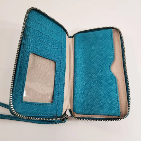 Calvin Klein Wristlet Wallet Teal - Picture 7 of 11